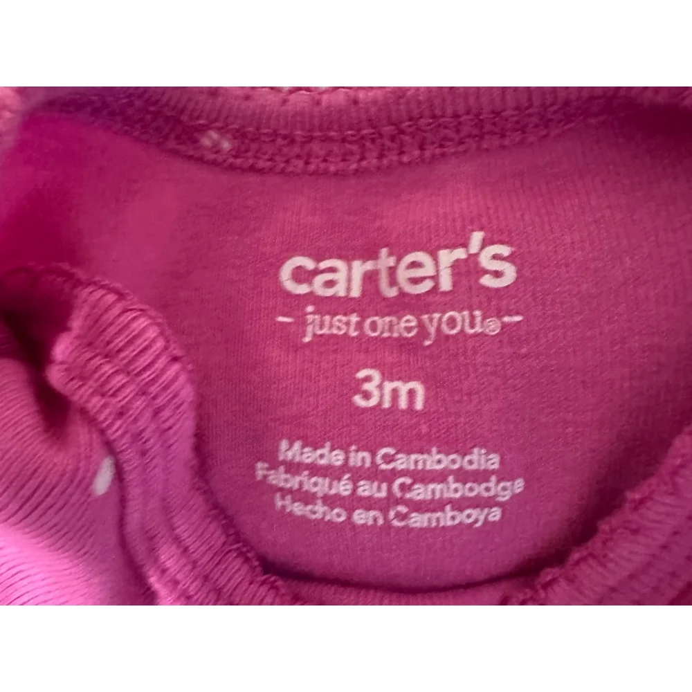 Carter’s Just One You Pink Polka Dot Bodysuit & Pants Set Size 3M